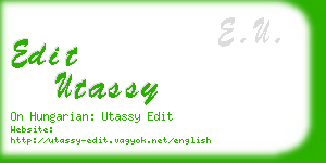 edit utassy business card